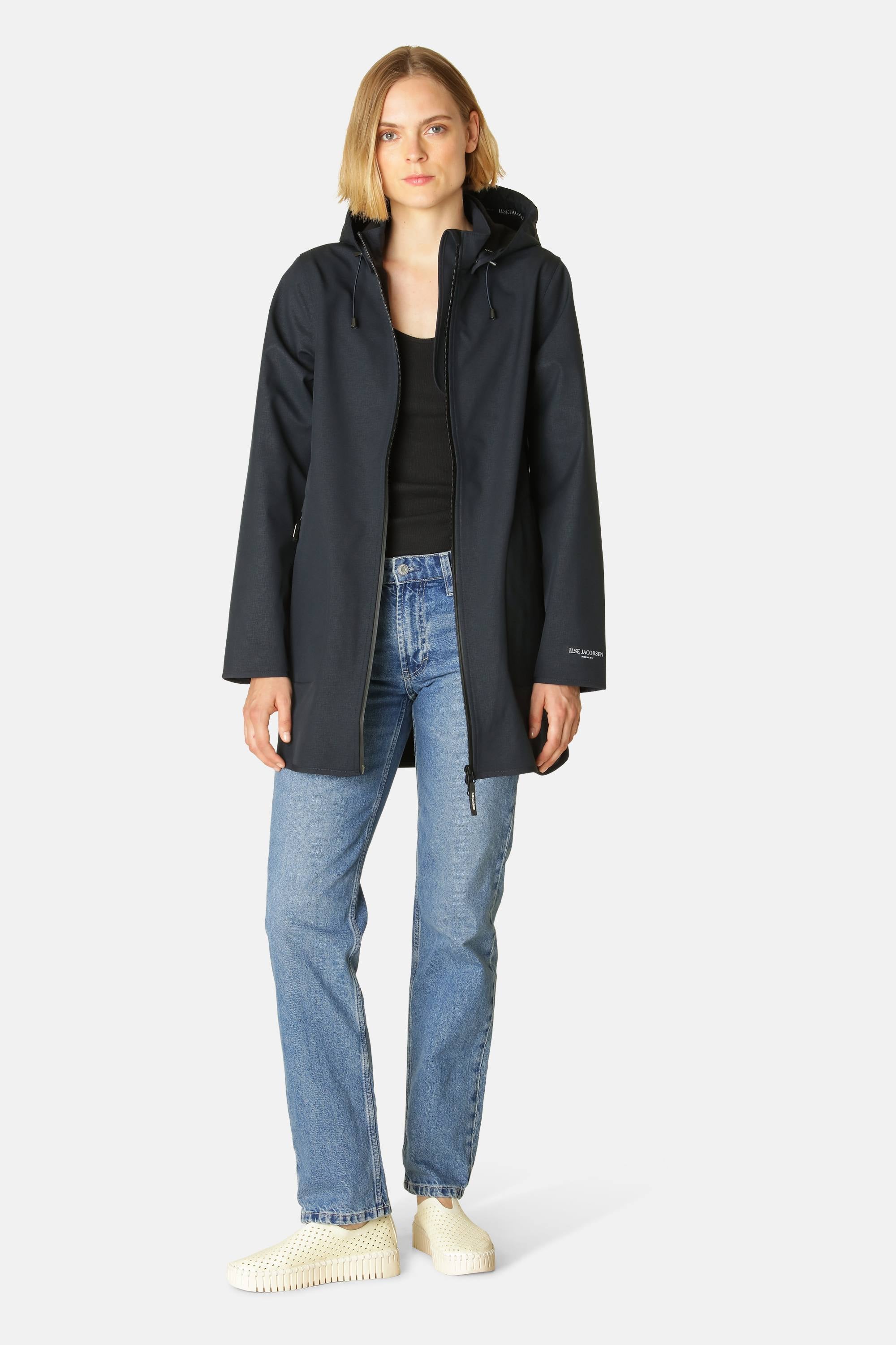 Softshell Raincoat A-line - Dark Indigo